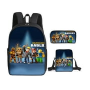 XGeek 3Pcs Kids Backpack with Lunch Bag Pencil Case School Bags Student Bookbag for Boys and Girls Game Fans Gifts