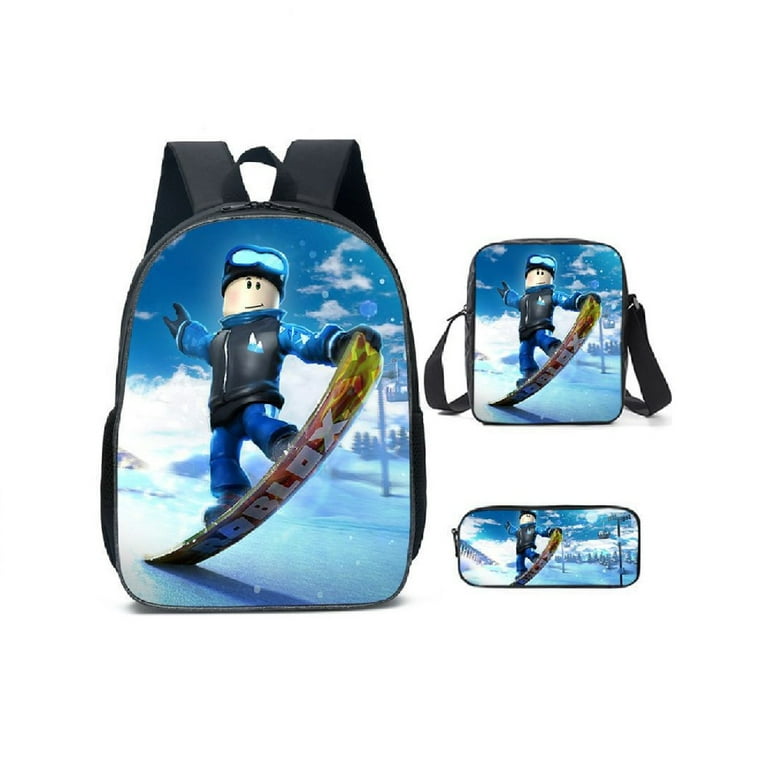 XGeek 3Pcs Kids Backpack with Lunch Bag Pencil Case School Bags Student Bookbag for Boys and Girls Game Fans Gifts