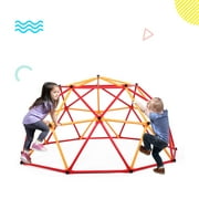XGeek Kid’s Universal Exercise Dome Climber Outdoor Monkey Climbing Bars Play Center For Fun(Red And Yellow)