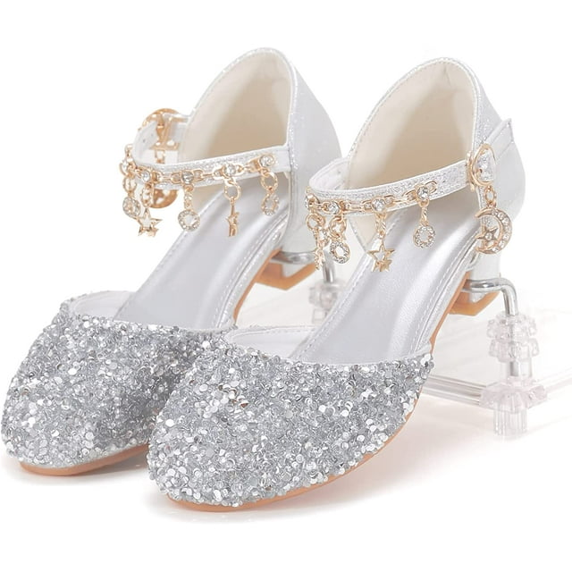 XGeek Princess Shoes Girls Heels Princess Dress Up Shoes Little Girl
