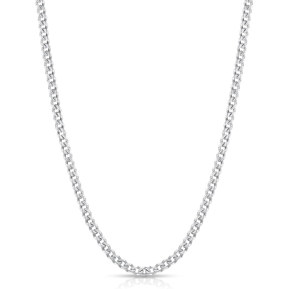 XH 3.5mm Cuban Link Chains for Men, Silver Tone/Black/14K Gold Plated Stainless Steel Necklace Chain, Mens Necklace 16, 18, 20, 22, 24, 26, 28 Inch