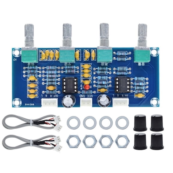 XH-A901 Tone Board Preamp Pre-Amp with Treble Bass Volume Adjustment Pre-Amplifier Tone Controller for Amplifier Board