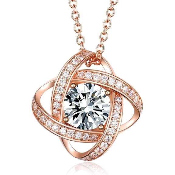 XH Birthstone Necklace for Women in 925 Sterling Silver for Special Occasions