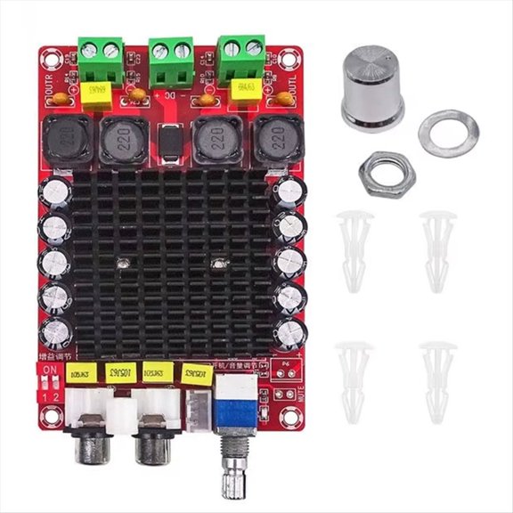 XH-M510 TDA7498 High-Power Digital Power Amplifier Board 2x100W Car Amplifier DC 14-34V