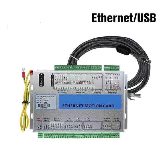 XHC MKX-ET Ethernet USB 3 Breakout Board 3 4 6 Axis Motion Control Card 2MHz Support For CNC Engraver Stepper Servo Motor ,Easy to Use - 3 AXIS ETHERNET_1
