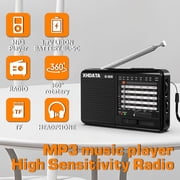XHDATA D-328 Portable DSP Small Stereo Radio FM/AM/SW MP3 Player Support TF Card Rechargeable Battery Earphone Jack