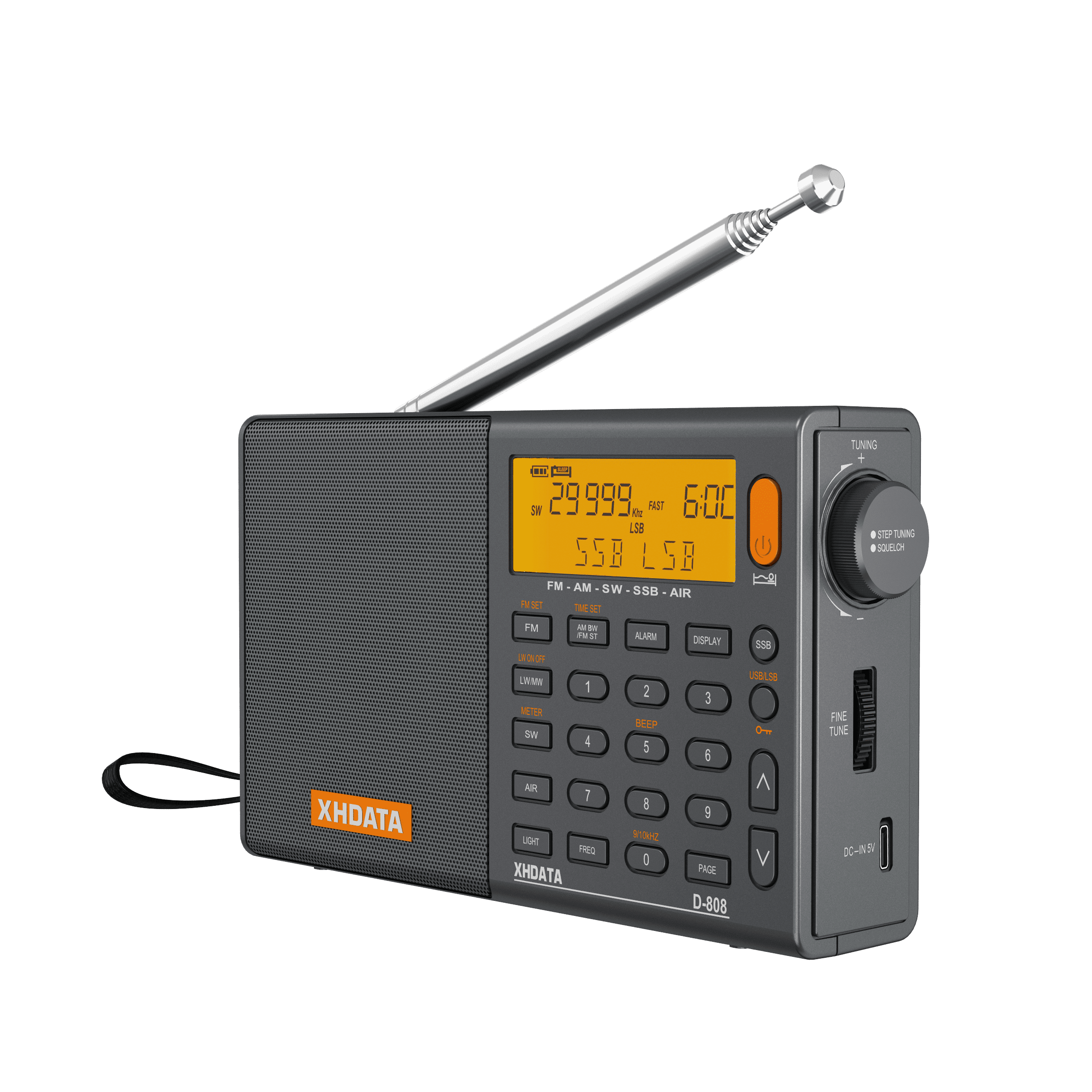 Comprar HanRongDa HRD-737 Radio portátil de banda completa receptor de banda  aérea FM/AM/SW/CB/Air/VHF banda mundial