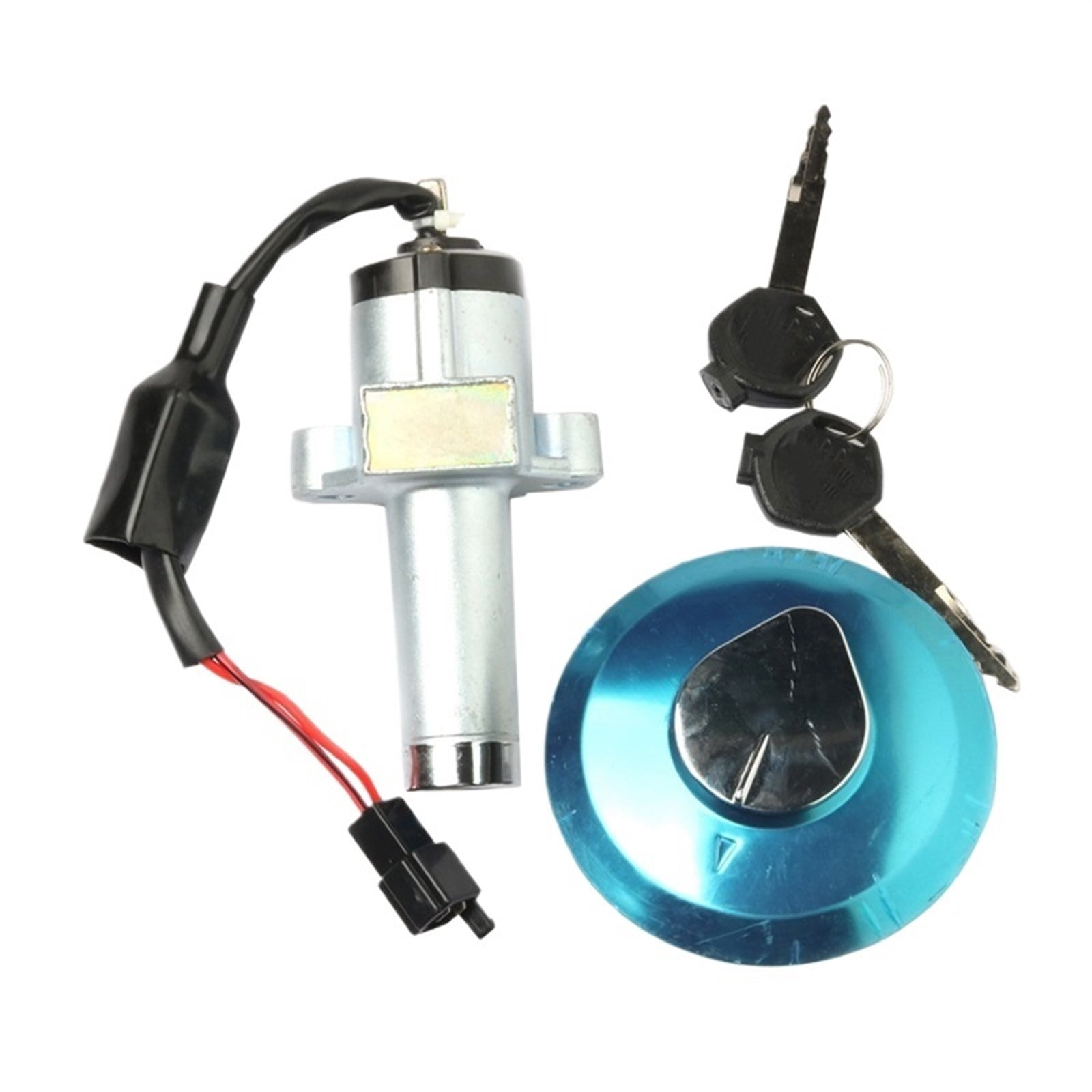 XHHTING Motorcycle Ignition Switch, Fuel Gas Tank Cap Cover, Seat Lock Key Set, for Honda, for CB125, for ACE, for CB, for CG, for XL 125, for KYY, for CB125F