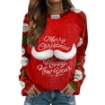 thumbnail image 1 of XHJUN Oversized Sweatshirt for Women Trendy Christmas Xmas Tree Letter Pattern Lightweight Crew Neck Pullover Tops Casual Long Sleeve Top Classic Cute Comfy Clothes Red M, 1 of 5