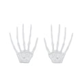 thumbnail image 1 of XHKUYI 2 PCS Halloween Skeleton Hands 3.8 inches, Glow in The Dark Realistic Plastic Skeleton Hands, for Halloween Party Supplies Scary Props Haunted House Decoration, 1 of 8