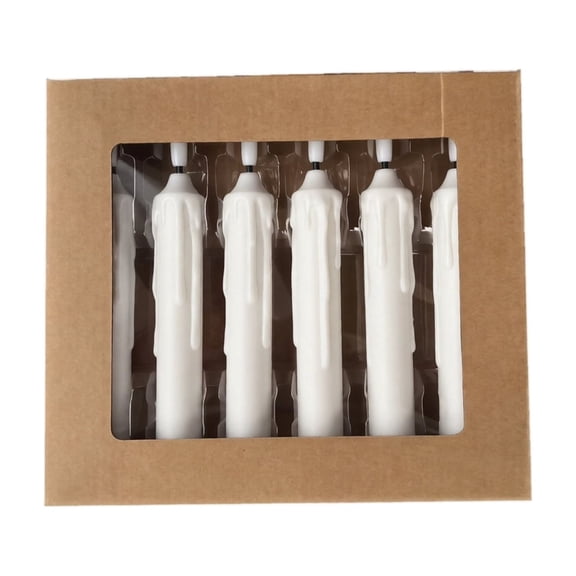 XHKUYI 6 PCS Halloween Flameless Taper Candles 6.5 inch, Battery Operated LED Flickering 3D Flame Candle, Fake Candlesticks for Halloween Christmas Party Home Fireplace Decor