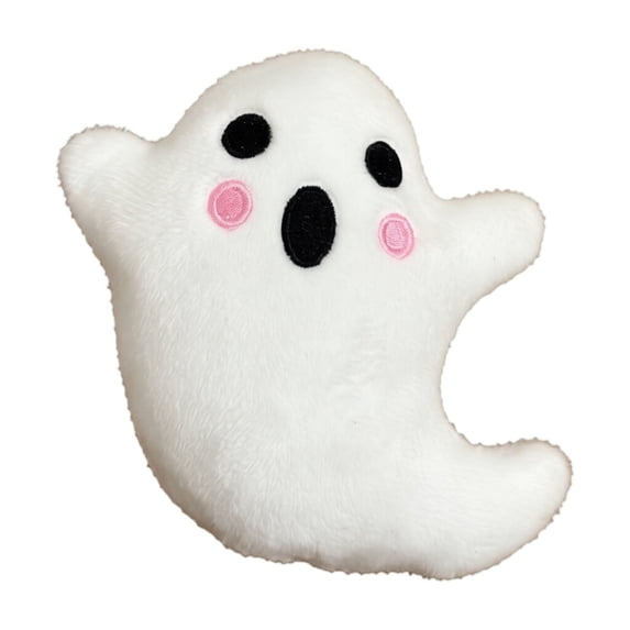 XHKUYI Halloween Ghost Plush 5.1 inch, Adorable Smile Ghost Stuffed Animal, Halloween Party Favor Tiered Tray Tabletop Decor, Ideal Halloween Gift for Kids