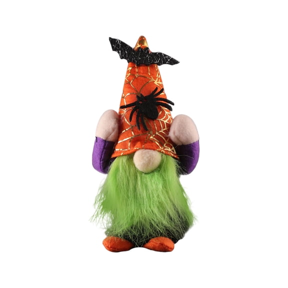 XHKUYI Halloween Gnome Plush 8.2 inches, Cute Spider & Bat Swedish Tomte Stuffed Animal, Spooky Faceless Gnome Ornament for Home, Tabletop & Party Decor