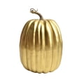thumbnail image 1 of XHKUYI Large Artificial Pumpkins 10.24 inches, Realistic Decorative Pumpkins with Stems, Faux Pumpkins for Autumn Harvest Thanksgiving Home Kitchen Table Centerpieces Decor, 1 of 8