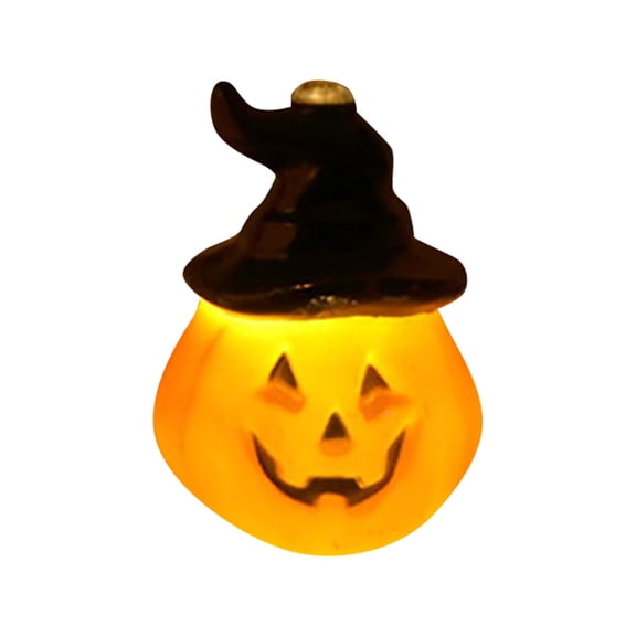 XHKUYI Remote Control Halloween Pumpkin String Lights 9.8 FT, 20 LED Pumpkin Lights with Witch Hat, Spooky Pumpkin Lights String for Halloween Yard,Porch, Camper Party Door Window Tree Decor