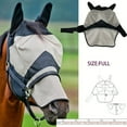 XHOM Equestrian Long Nose Fly Mask for Horses, PVC Breathable Mesh