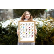 XHOSA Alphabet POSTER Print With Words And English Translations 16 x 20 inches