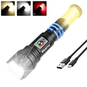 XHP99 LED Rechargeable Flashlights 10 Modeswith COB Light 2 in 1 COB Work Light Flashlights for Outdoor Camping