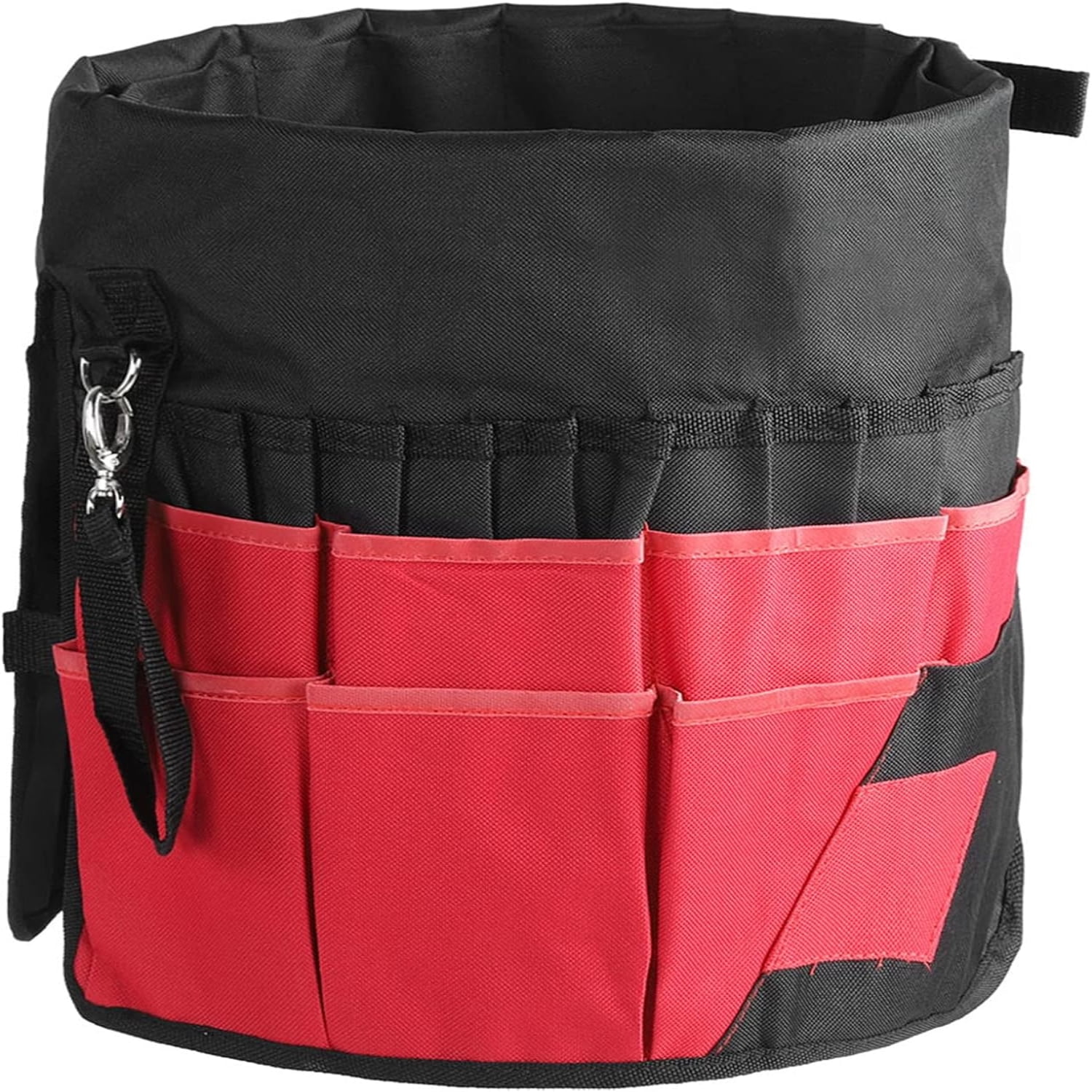 2-Pack Heavy Duty Canvas Tool Buckets - 15x12 Inch Utility Bucket Bag With Plastic Bottom, 150 Lb Capacity