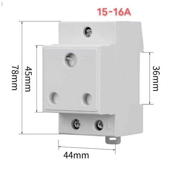 XHWshop 1PC DIN Rail Socket AC 220V-Stabilizer Automatic Surge Protector Voltage Relay Socket US/EU/FR/UK/ZA/IT-Plug Electrical Tool