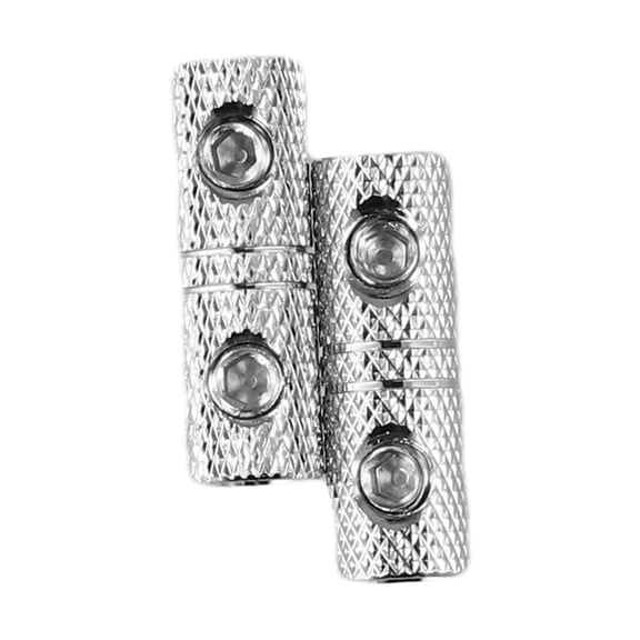 XHWshop 2 PCS Brass 8 Gauge Wire Couplers Audio Car Brass Terminal Butt Connectors 8GA Sliver 3 X 1 X 1cm Electrical Equipment