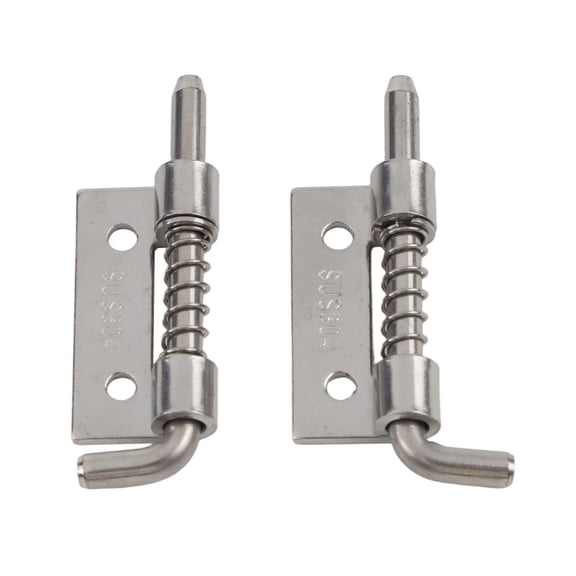 XHWshop 2PCS Spring Loaded Latch Bolt Stainless Steel Rebound Pin Window Cabinet Security Door Bolt Latch Anti-theft Household Hardware