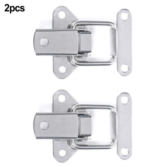 2pc Stainless Steel 304 Toolbox Locking Hasps Metal Toggle Catch Clasp Loaded High Wear Resistance And High Hardness Furniture