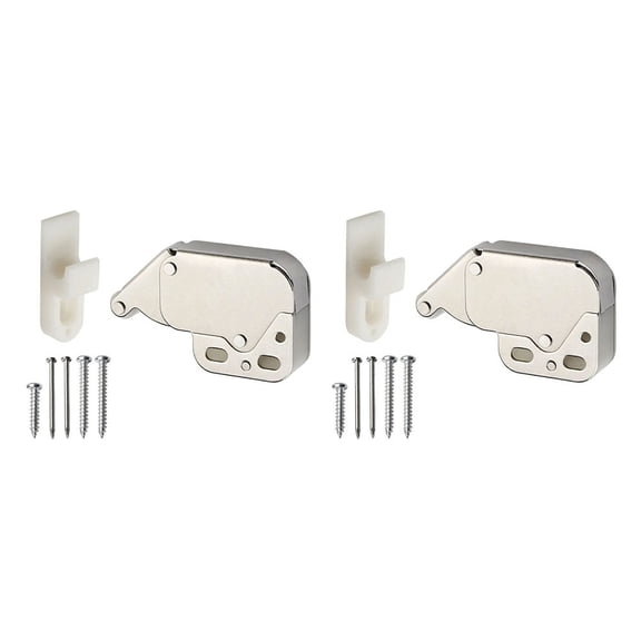 XHWshop 2PCS Wardrobe Catch Latch Automatic Spring Lock For Cabinet Spring Bounce Door Deadbolt Furniture Rebound Device Hardware