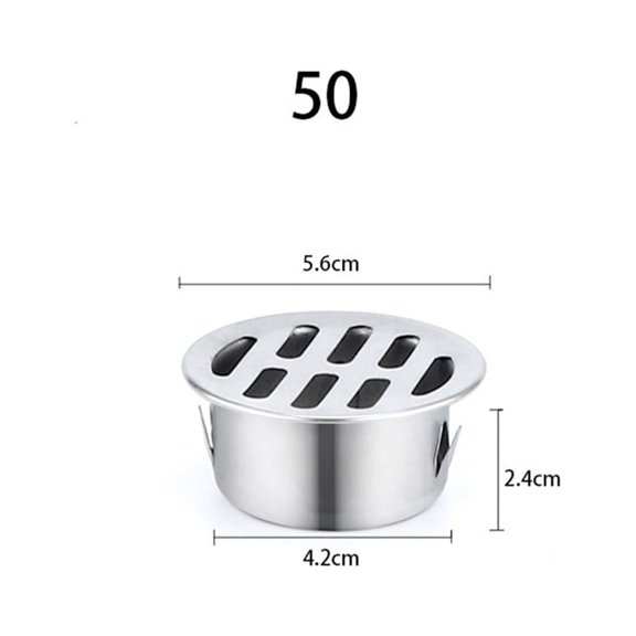 XHWshop 50-200mm Stainless Steel Floor Drain Anti-blocking Balcony Drainage Roof Round Floor Drain Cover Rain Pipe Cap