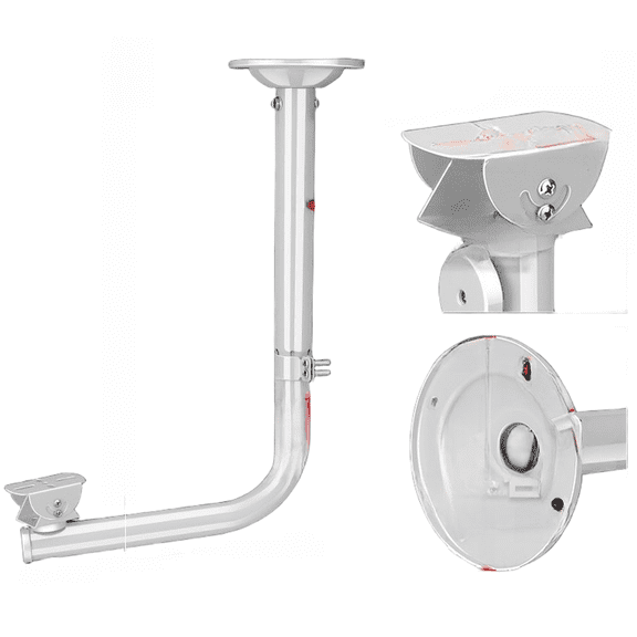 XHWshop Adjustable CCTV Camera Mount Bracket 30-60cm Extendable Galvanized Steel Pipe