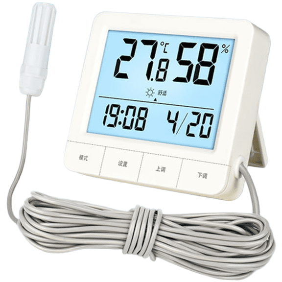 XHWshop Digital Thermometer Hygrometer with Probe for Incubator Reptile Enclosure