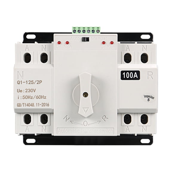 XHWshop Dual Power Automatic Transfer Switch 2P/4P Three-phase Automatic Diverter Switch ATS Electrical Selector Switches