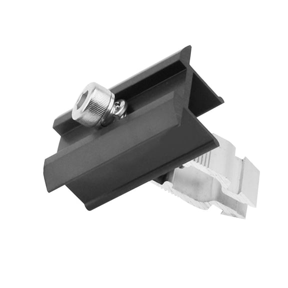 XHWshop Solar Panel Bracket Aluminum PV Rail Fastening Module Trapezoidal Roof Mount Solar Rail End And And Middle Clamps