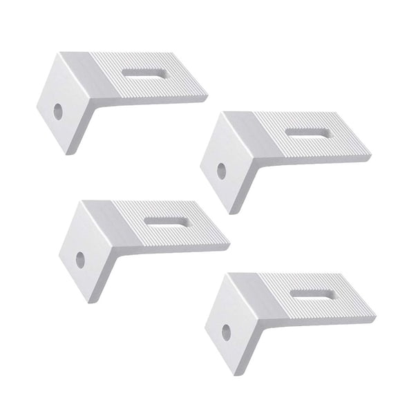 XHWshop Solar Panel Mount Bracket Kit 90 Degree Angle Aluminium Rail Connection Angle Bracket Photovoltaic Mounting Set 1/4/10Pcs