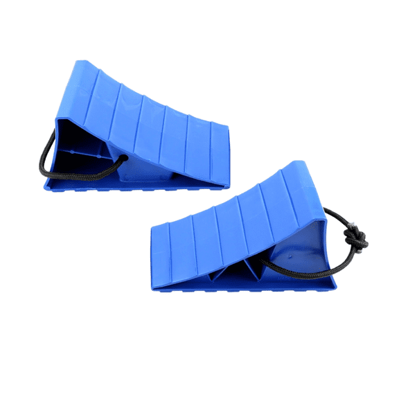 XHWshop for 2 Pack Car Tire Chocks with Rope Plastic Wheel Stops for RV Trailer Motorcycle