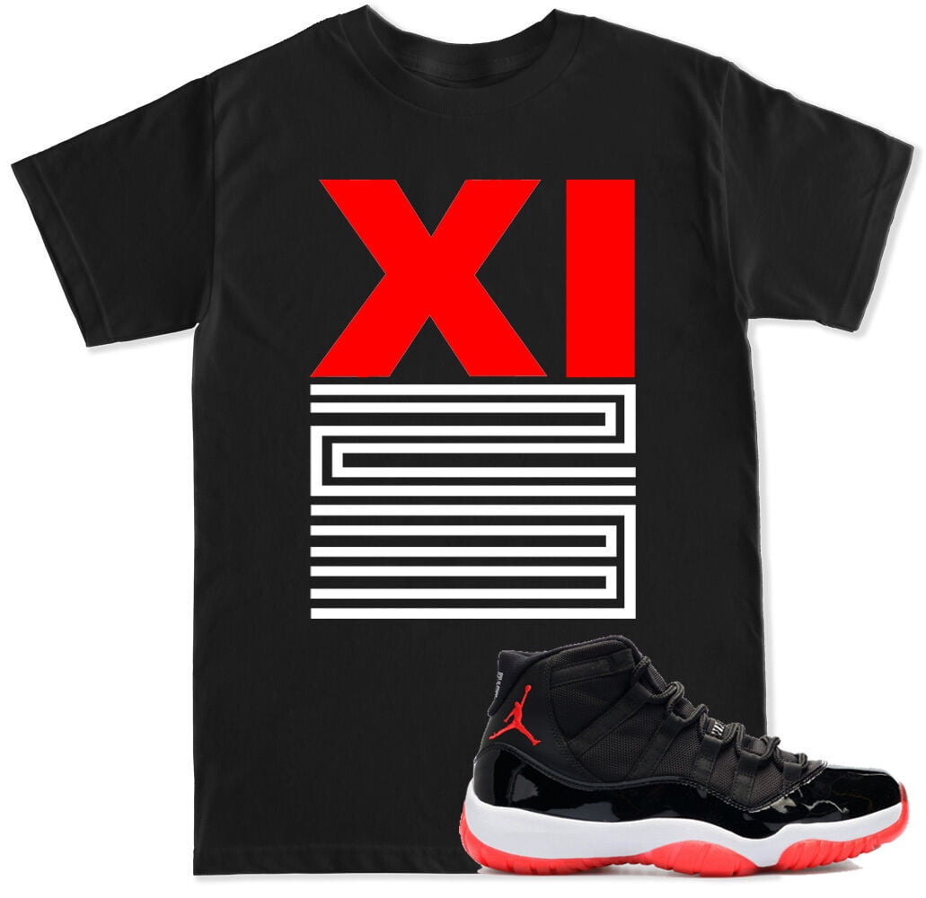 XI 23 Red T Shirt to match with Air Jordan XI 11 Varsity Red Bred Black shoes Walmart