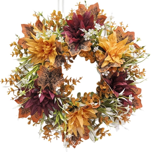 XIA0LE 17.7 Inch Halloween Themed Decor Wreath Creating Scary Vibes During Halloween Season With Its Eerie Devise Ideal Choice For Festival Parties Or Home Decor