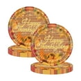 thumbnail image 1 of XIA0LE 20Pcs Thanksgiving Oval Paper Plates Turkey Pumpkin Pattern Disposable Plates Large Decorative Tableware for Fall Autumn Harvest Party Decor Supplies (7in), 1 of 6