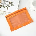 thumbnail image 1 of XIA0LE 3 Ring Binder Pencil Pouch, Clear Window Pencil Case With Smooth Zipper, Big Capacity Pencil Bag With 3 Reinforced Grommets For Office,Student (Orange), 1 of 6