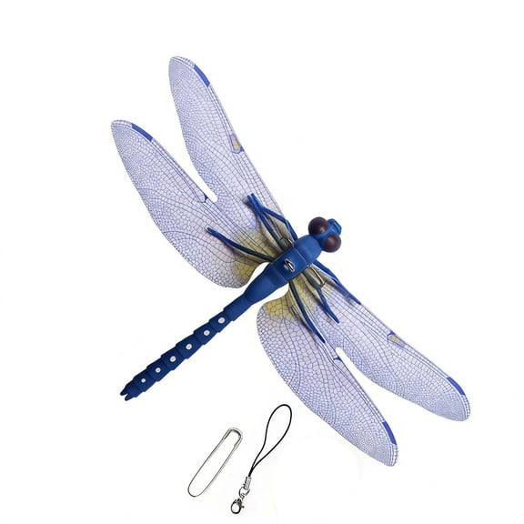 XIA0LE 3D Artificial Dragonfly Bug Repellent,Simulated Colorful Outdoor Mosquito Repellent Model Hanging Ornament,Dragon Fly Clips For Bugs Repellent,Dragonfly Garden Decor (C)