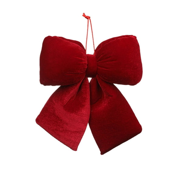 XIA0LE Christmas Bow Red Oversized Christmas Decoration Pendant Velvet Wedding Decoration Christmas Tree Ornament
