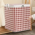 thumbnail image 1 of XIA0LE Fabric Storage Bins With Lids,Pink Checkered Storage Boxes With Handles For Organizing Clothes Quilt, Collapsible Storage Cube Bins Baskets For Shelves (100l), 1 of 9