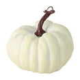 thumbnail image 1 of XIA0LE Fall Thanksgiving White Artificial Pumpkin Decor 5.5 Inch Halloween Realistic Plastic Fake Pumpkin For Autumn Harvest Home Kitchen Table Decorations, 1 of 7
