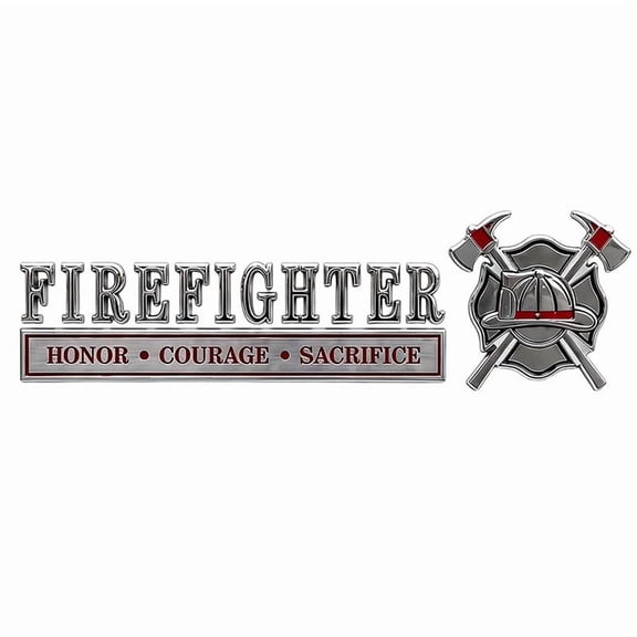 XIA0LE Firefighter Honor Courage Sacrifice Car Emblem Metal Badge Metal Firefighter Edition Emblem Adhesive Car Badge Auto Decal Set For Truck SUV Car Motorcycle