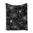 thumbnail image 1 of XIA0LE Gothic Spider Web Blanket, Halloween Themed Throw For Goth Room Decor, Black Horror Blanket, Soft Flannel For Couch, Bed, And Haunted Mansion Use (28" X 40"), 1 of 6