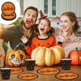 thumbnail image 1 of XIA0LE Halloween Pumpkin Party Tableware 10-Piece Disposable Plates Set Party-Themed Paper Plates Set, 1 of 6