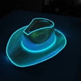 thumbnail image 1 of XIA0LE Led Party Cowboy Hat Led Party Cowboy Hat, Mini Western Cowboy Cowgirl Hat Small Disco Hat Neon Holographic Space Tiny Decoration For Cowgirl Party Drinks Cupcake Toppers ( Sky Blue), 1 of 9