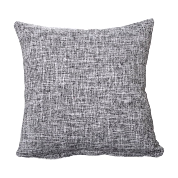 XIA0LE Linen Decorative Square Throw Pillow,Cozy Cushion With Pillow Inserts,18x18inch Soft Accent Pillow For Couch Sofa Living Room Home Decor, Gray