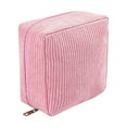 thumbnail image 1 of XIA0LE Menstrual Bags For Teen Girls, Corduroy Sanitary Napkin Storage Bag Mini Makeup Pouch Portable Period Pouch With Zipper Sanitary Pads Bag, For Purse First Period Women (Pink), 1 of 3