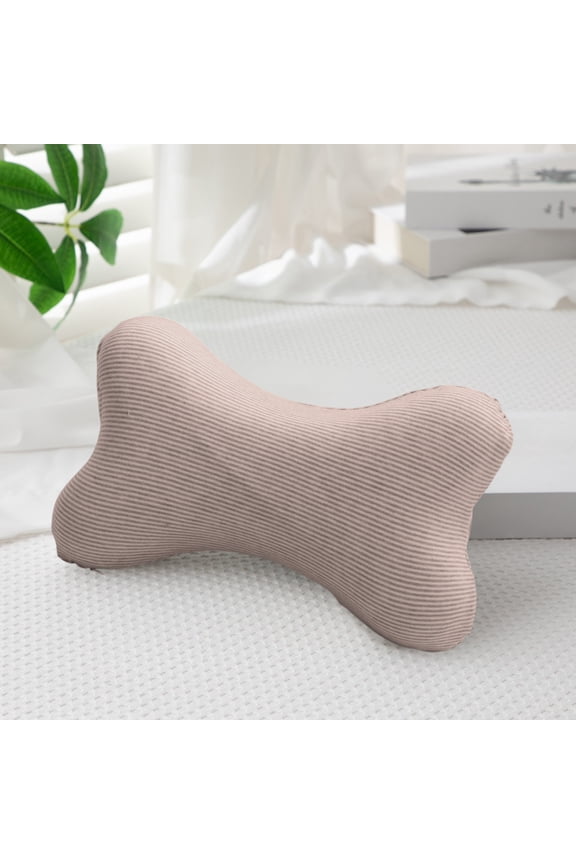 XIA0LE Neck & Cervical Pillows Dog Bone Shaped Travel Neck Pillows,Washable Removable For Car Bus Truck Driving Comfort Head Rest Support Bone Pillows, Neck Chiropractic Pillow (Coffee)